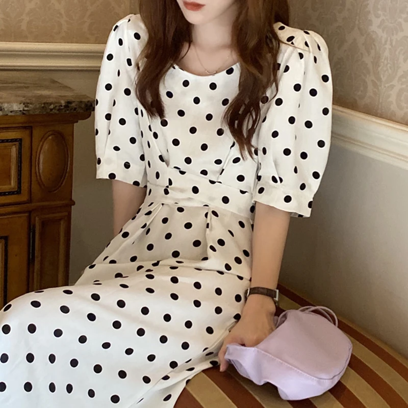 Женское винтажное платье-макси SHENGPALAE свободное тонкое элегантное платье в