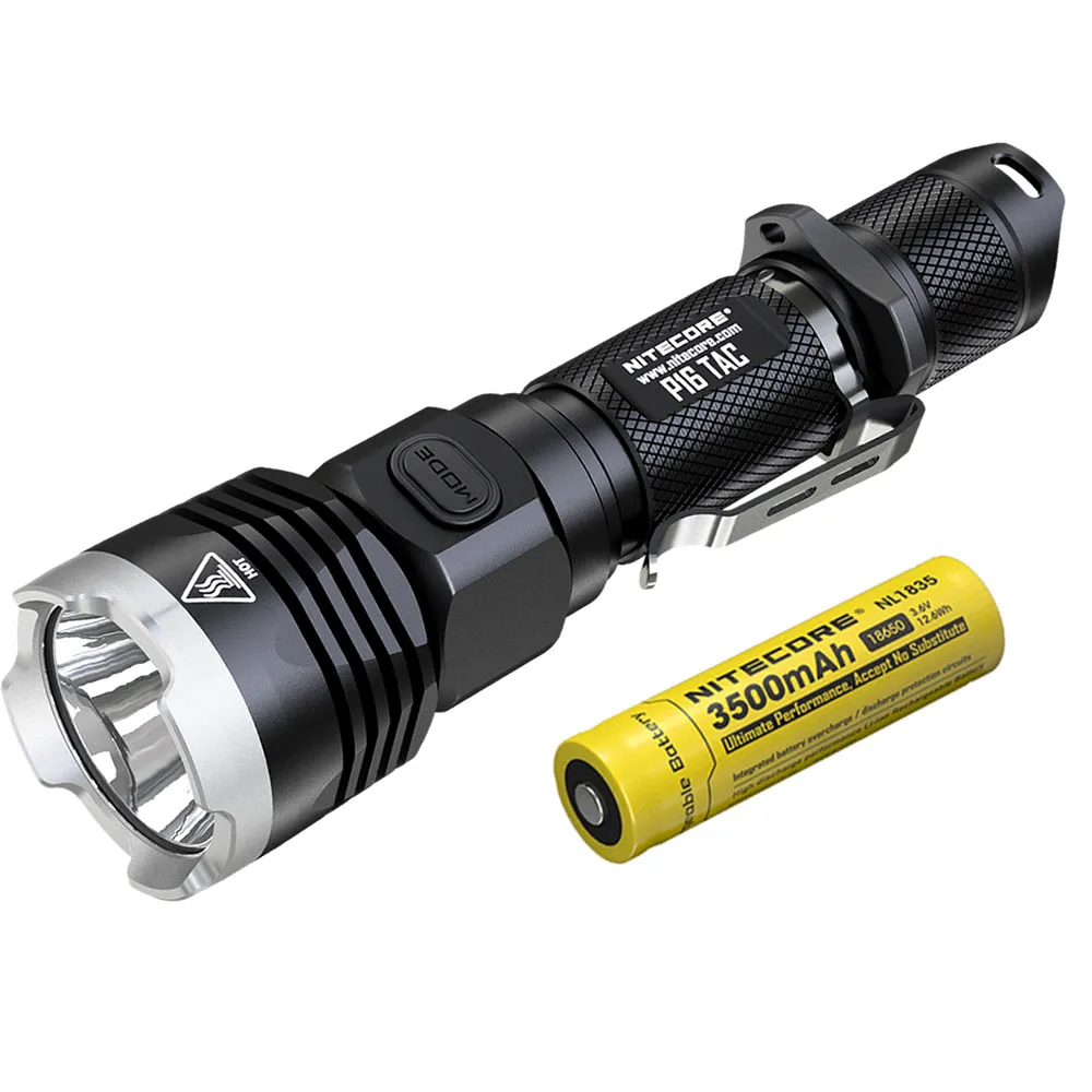 P16TAC NL1835 Тактический светильник NITECORE P16TAC P16 TAC для вспышки CREE XM-L2, максимальная дальность луча 1000 люмен, 300 м, уличный фонарь, поисково-спасательный светильник - Испускаемый цвет: P16TAC NL1835