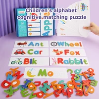 new 78 letters spelling word game puzzle toys wooden childrens kids letter recognition matching puzzle toy words recognition