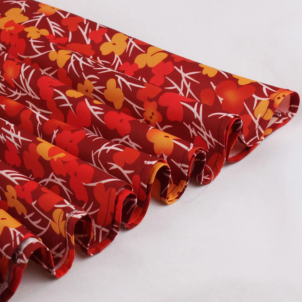 

Western Style Summer Dress Temperament Fashion Simple Casual Elegant Plus Size Indie Printing High Waist Thin