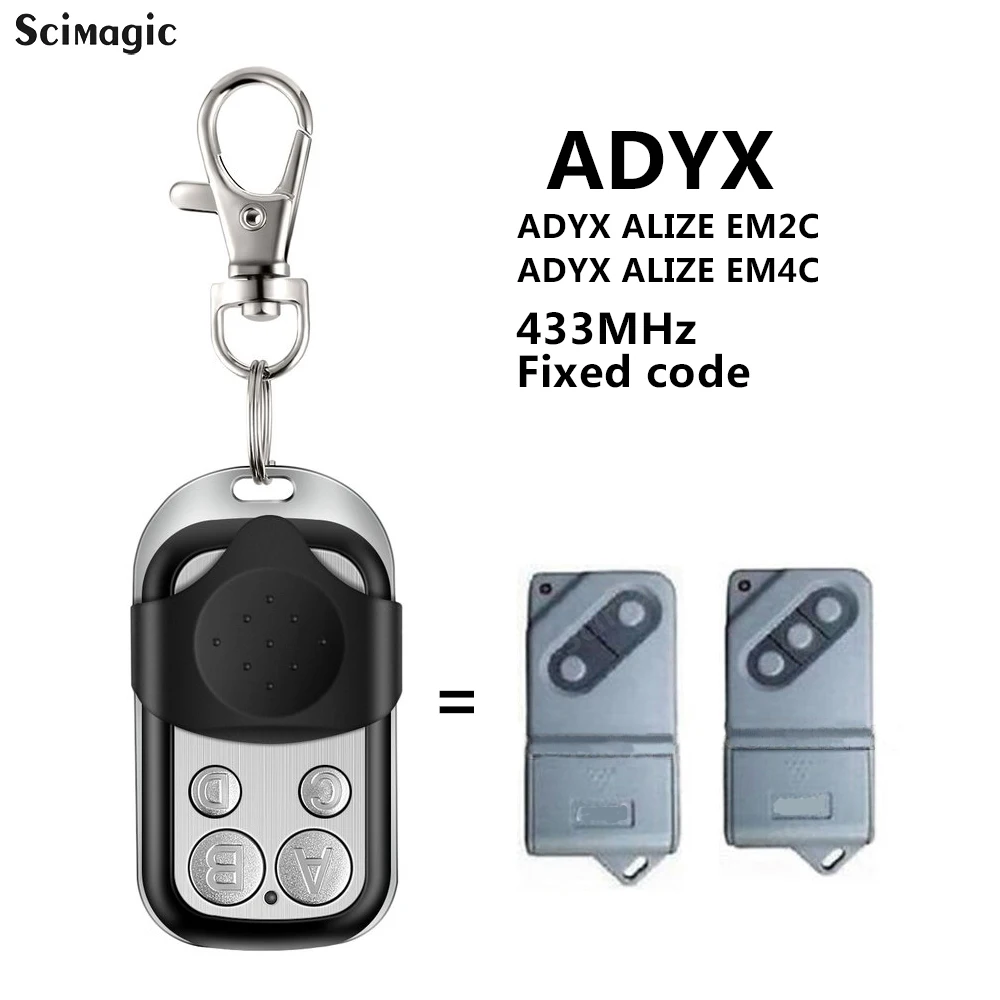 

ADYX ALIZE EM2C / ALIZE EM4C garage remote control gate controller 433MHz transmitter key fob fixed code