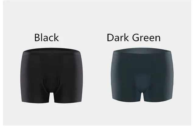 black-dark green L Новые Xiaomi Mijia YouPin хлопок Smith Модальные удобные трусы боксеры 5 цветов Air sense нижнее белье 2 шт - Цвет: black-dark green L