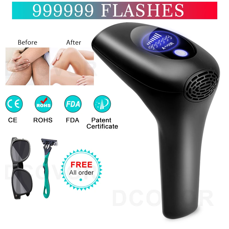 999999/900000 Flashes New IPL Epilator Permanent Photoepilator Hair Removal depiladora Painless electric Dropship | Бытовая техника