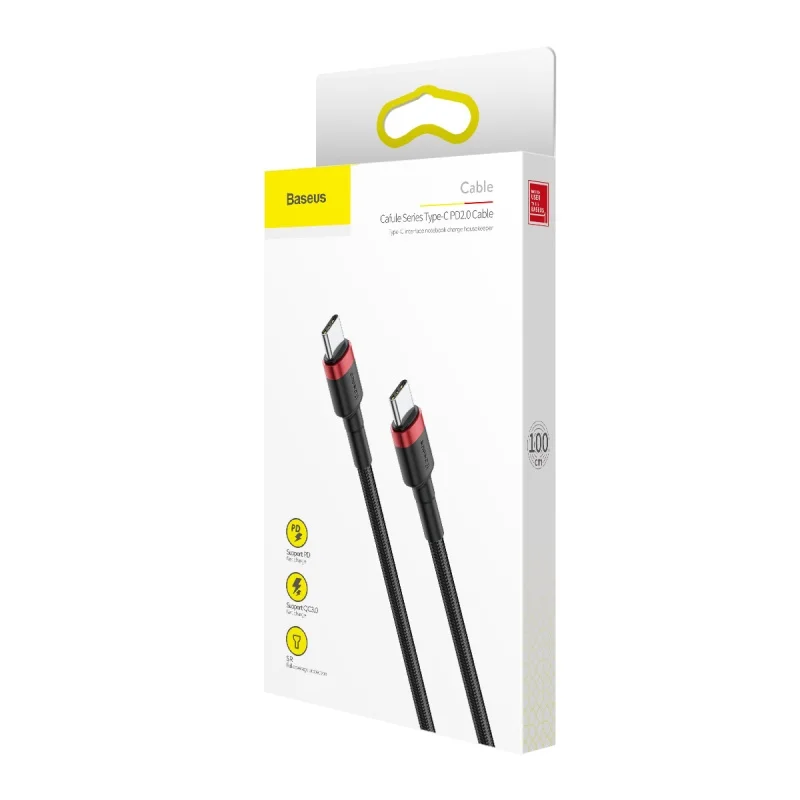 Baseus кабель usb type C к USB C кабель для samsung S10 Xiaomi Мобильный телефон USBC PD Быстрая зарядка шнур USB-C кабель type-C