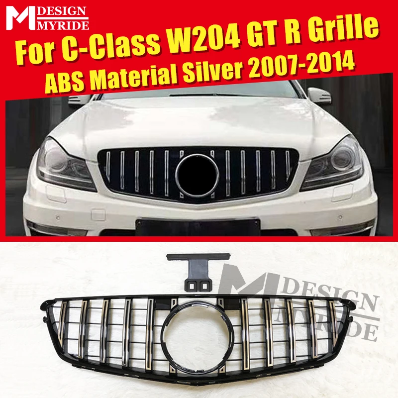 Для Mercedes C Class W204 C204 Saloon Coupe Спортивная Передняя GTS решетка решетки ABS Silver C180 C200 C250
