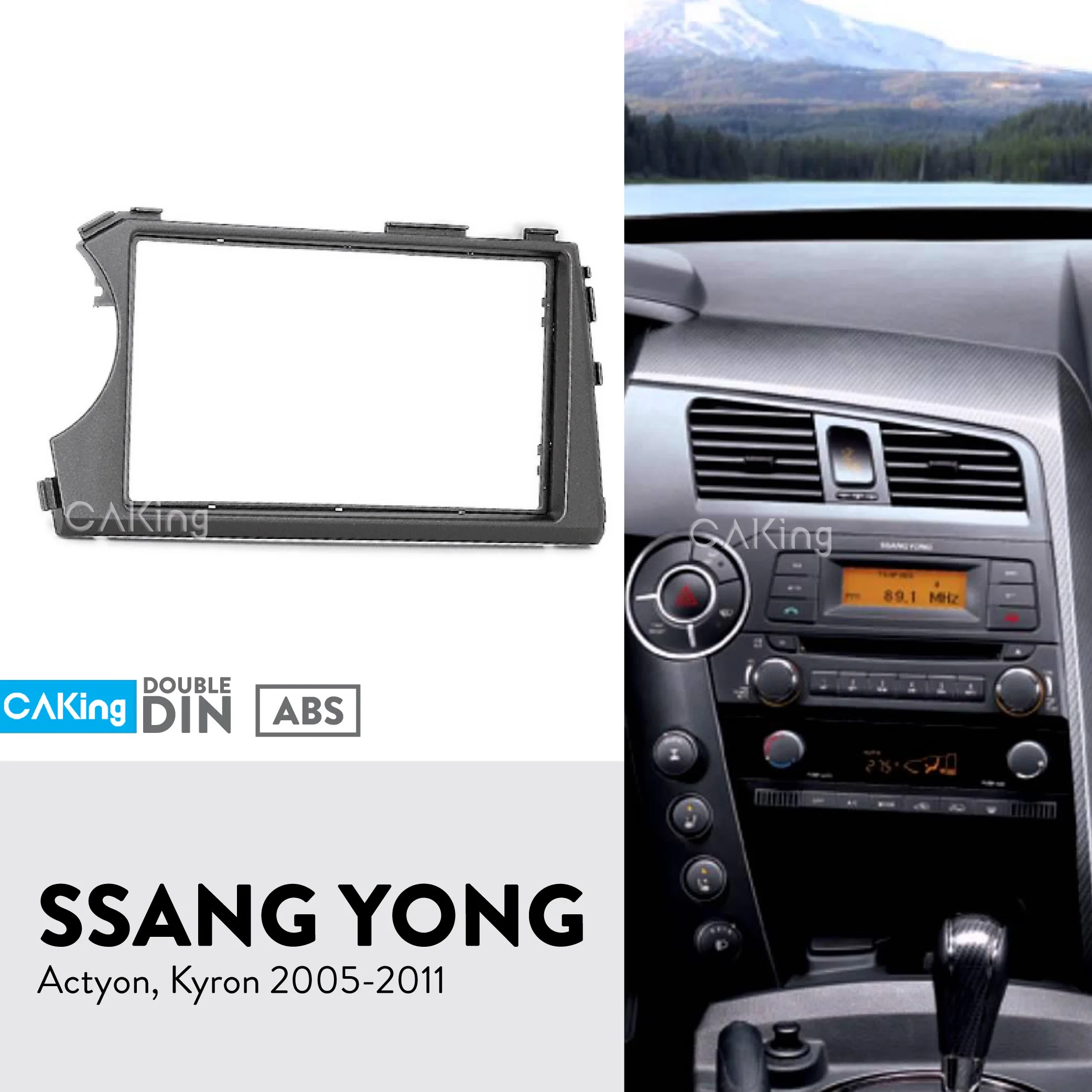 Автомобильная радиопанель Fascia Для SSANGYONG Actyon Kyron 2005 2011 (левое колесо) комплект
