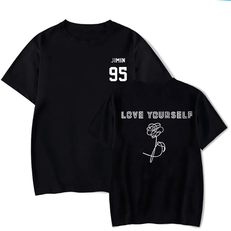 Rap Monster Джин SUGA J-HOPE JIMIN V Юнга Кук футболка LOVE YOURSELF слеза портрет комиксов футболка с узором в стиле граффити Кей-поп Харадзюку, с мультяшным принтом