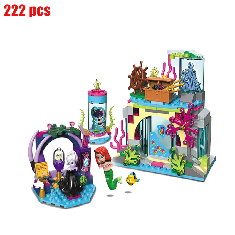 

New Disney classic movie cartoon castle 222pcs building block model girl toy building block gift