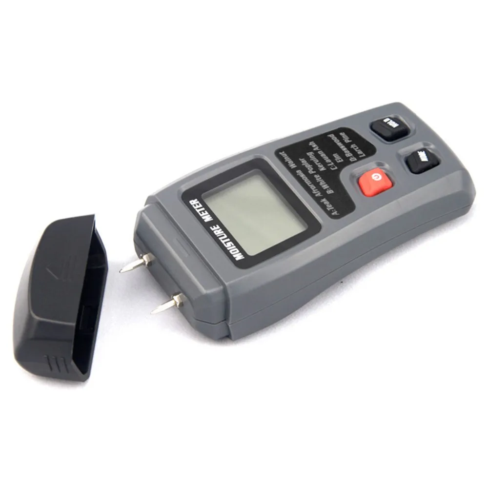 

EMT01 Two Pins Digital Wood Moisture Meter 0-99.9% Wood Humidity Tester Damp Detector with Large LCD Display