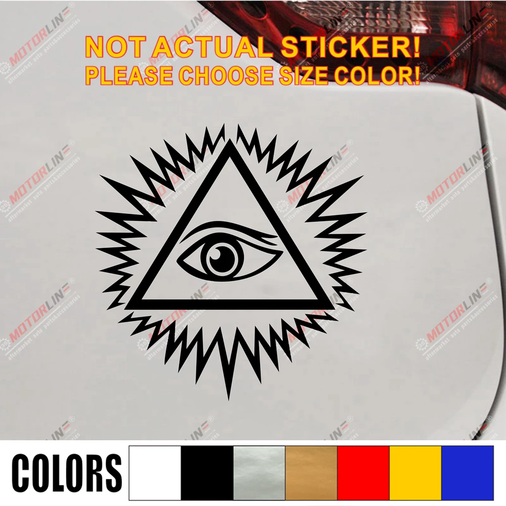 Виниловая наклейка на автомобиль Eye of Providence все видящие глаза Божия символ