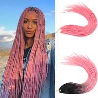 ombre senegalese twist hair crochet braids 24 inch 30 rootspack synthetic braiding hair for women grey blue pink bro
