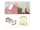 15 шт. металлическое практичное миниатюрное винтажное золотистое мини-зеркало для ванной комнаты золотисто-серебристое мини-зеркало для туалетного столика масштаб 112 куклы мебель игрушка