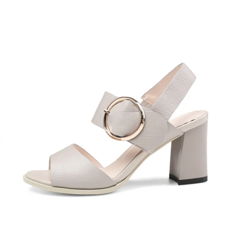 Сандалии женские на высоком каблуке босоножки с ремешком открытым носком и