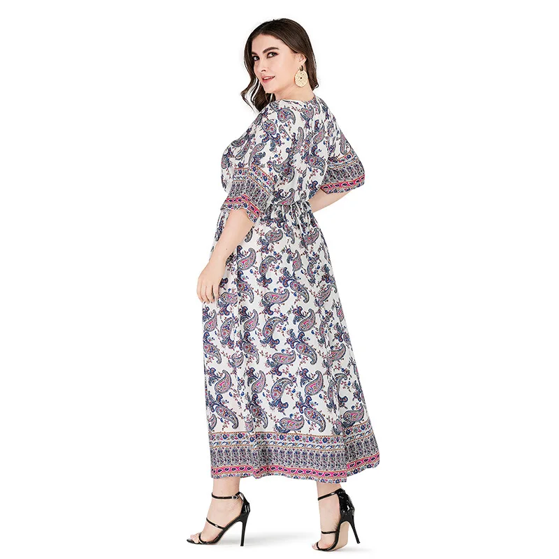 Женское пляжное платье Бохо с цветочным принтом летние платья для отпуска