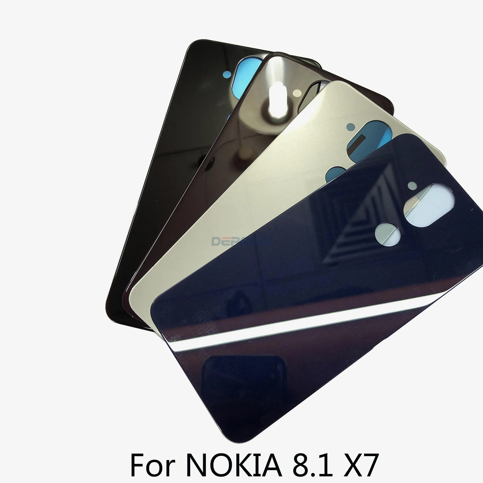Заднее стекло для Nokia 7 1 8 X7 задняя крышка батарейного отсека Корпус Стеклянные