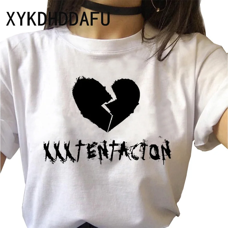 Женская футболка в стиле Харадзюку Xxxtentacion модная хип хоп Повседневная Rap Ullzang
