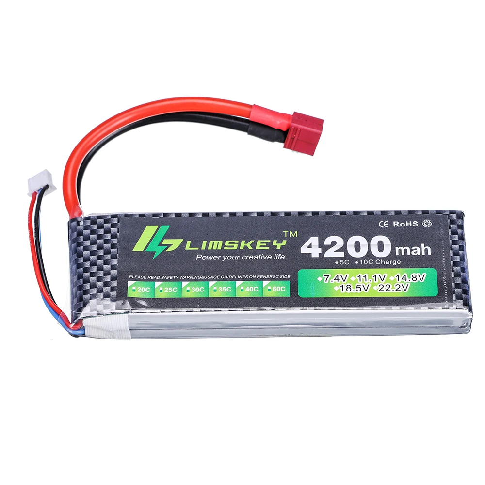 Литий-Полимерный Аккумулятор 7 4 в RC 1500 2200 2800 4200 5200 мАч 35C для быстрой зарядки