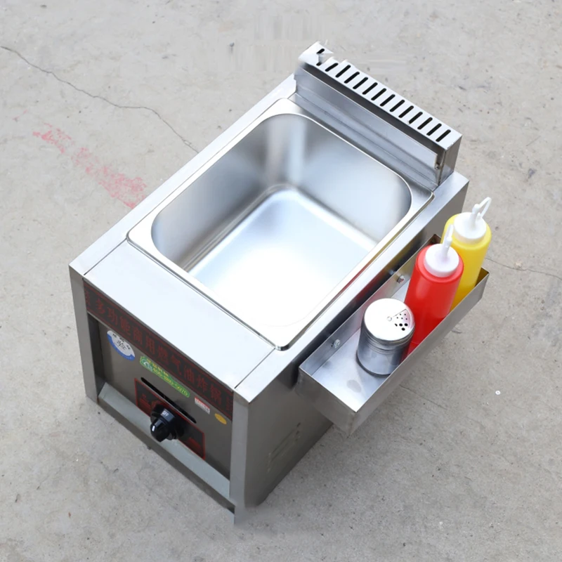 Небольшая газовая фритюрница с одним горшком коммерческая вонючий картофель фри