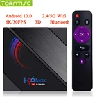 H96 MAX H616 Android 10 Torntisc ТВ коробка 2020 6K 3D, 4 ГБ, 64 ГБ, Смарт медиаплеера 2,4 г5G Wi-Fi Bluetooth 4 ядра Android ТВ коробка