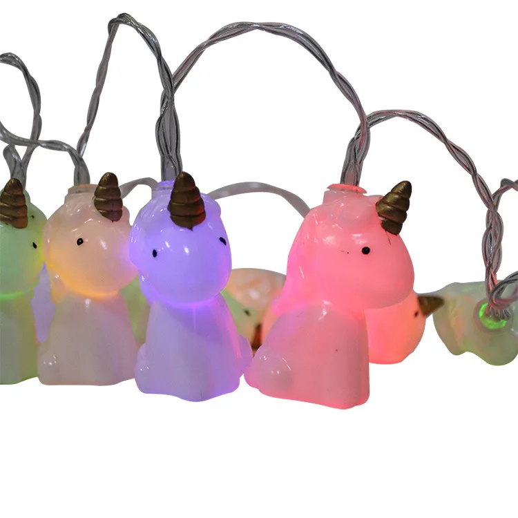 

String lights Unicorn light string cute pet shape battery style outdoor indoor bedroom window Christmas tree decoration 1pcs