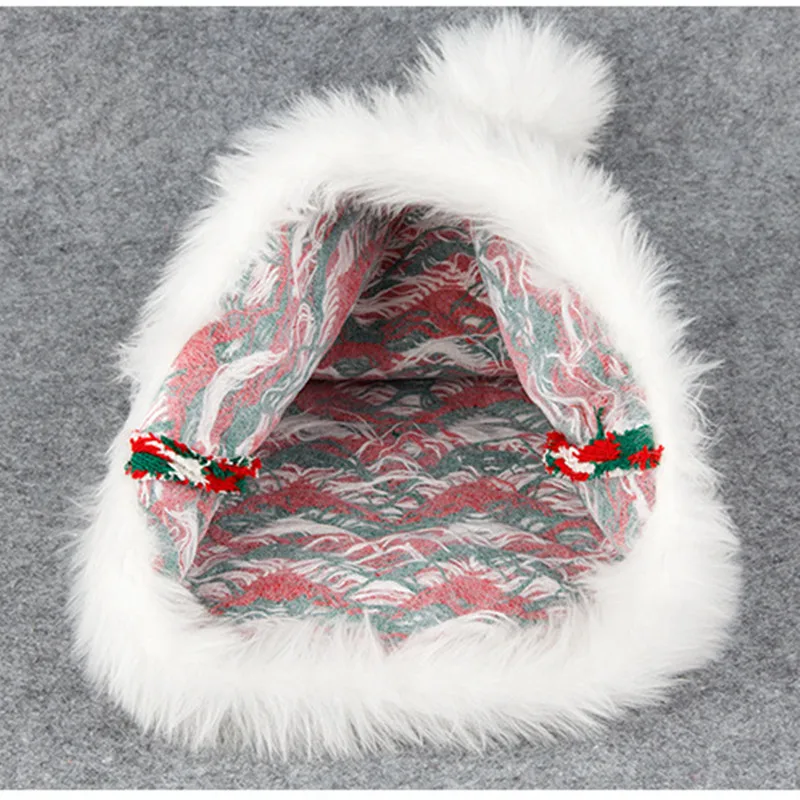 

Knitted Christmas Hat Sweater Knit Beanie Hats Gift for Girls Xmas 2021 New Year Hair Decorations Printing Winter Warm Caps