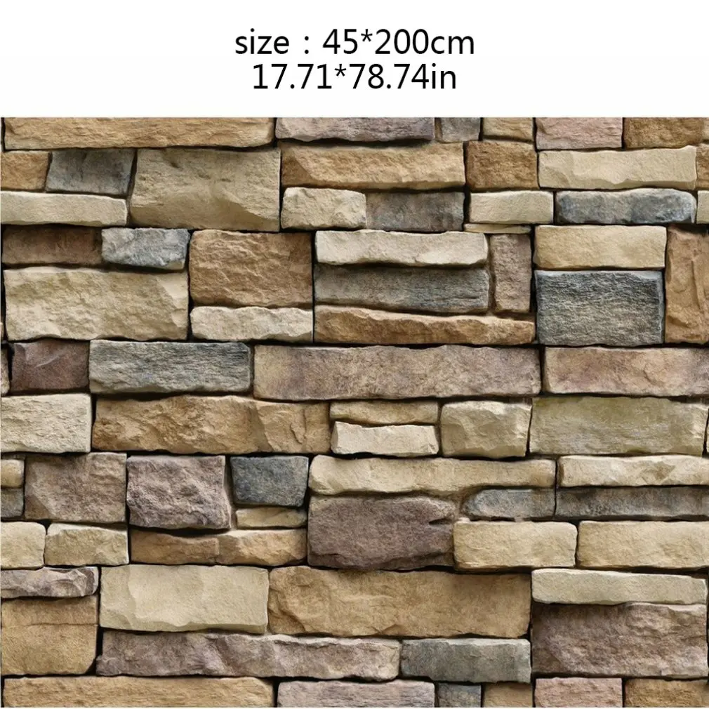 

3D Wallpaper Brick PVC Waterproof Self Adhesive Removable Wall Sticker Living Room Bedroom Kids Room Home Decor 3D Wall Papers