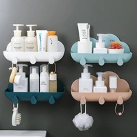 bathroom cloud wall mounted shelf organizer punch free firm shower kitchen fitted wall storage organizer rack home hanging rack