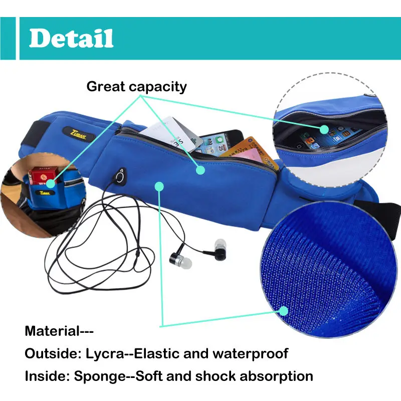 

Techwill Unisex Travel Running Jogging Cycling Waist Pack Belt Bum Bag Mobile Phone Pouch