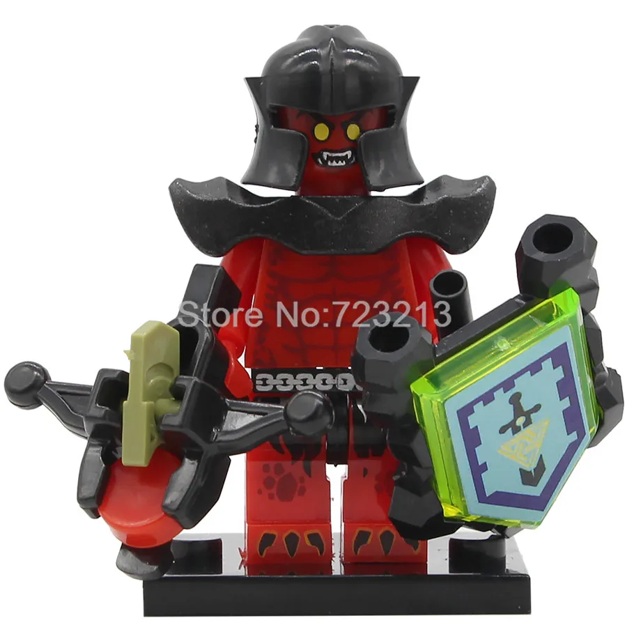 G Одна совместимых Nexoed Knights замок фигурка воинов мультфильм строительные блоки наборы модели Кирпичи игрушки для детей - Цвет: G