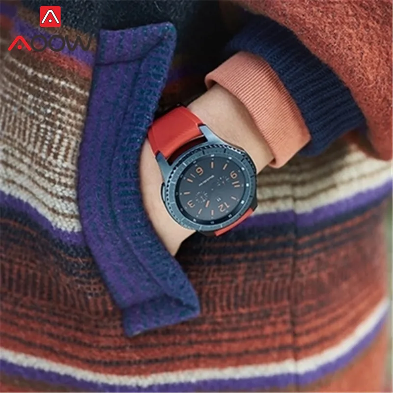 22 мм силиконовый ремешок для часов для samsung Galaxy Watch 46 мм huawei Watch GT Активный браслет ремешок для gear S3 Frontier Classic