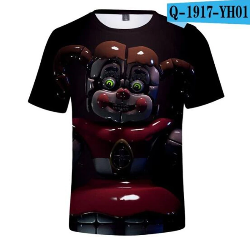 Лидер продаж милые модные 3D футболки с изображением пяти ночей у мальчиков и