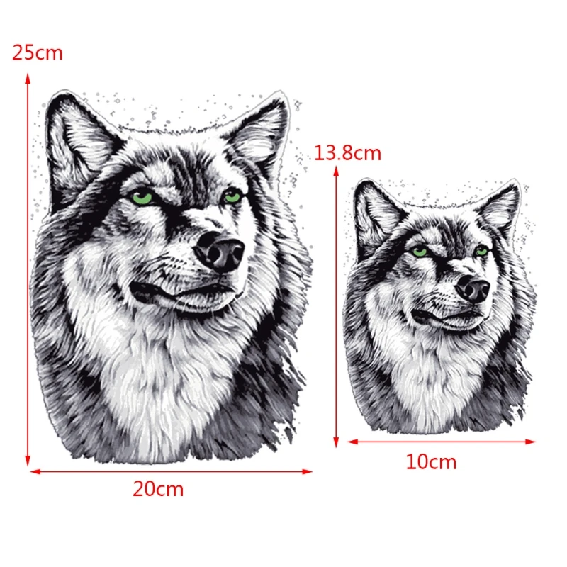 Нашивки с изображением волка футболка теплообменная наклейка стирать костюмы