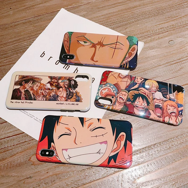 

Cartoon ONE PIECE Silicone Soft Phone Case For iPhone 13 12 11 XS Max XR X XS 7 8 Plus SE 2020 Japan Anime Protective Cover