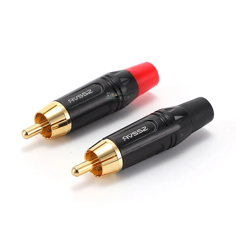1 шт. Медный позолоченный разъем RCA красный и черный AV серебристый корпус аудио