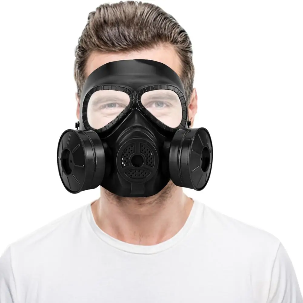 

Adjustable Full Face Gas Mask Military Reality CS Field Protective Helmet Commando masque a gaz respirator