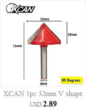 XCAN 1 шт. Концевая фреза 8 мм хвостовик угловой rouding для вырезания гребней и пазов 16/19/22/25 мм круглые фрезы дерева Обрезной нож радиус древесины фрезы