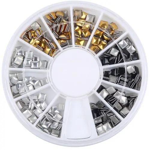 3D технические квадратные металлические шпильки в виде пирамиды 3 мм украшение