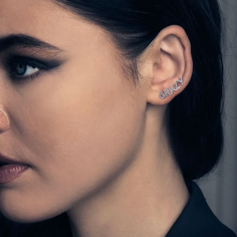 Модные очаровательные серебряные оригинальные одиночные серьги 1:1 подходят для