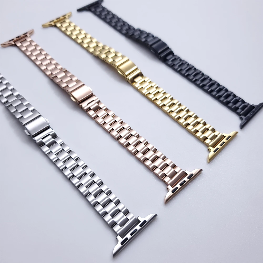 

For Apple Watch Women Metal Stainless Steel Bracelet 40mm 44mm 38mm Band For iWatch Series 1 2 3 4 5 6 SE Wristband Watchband