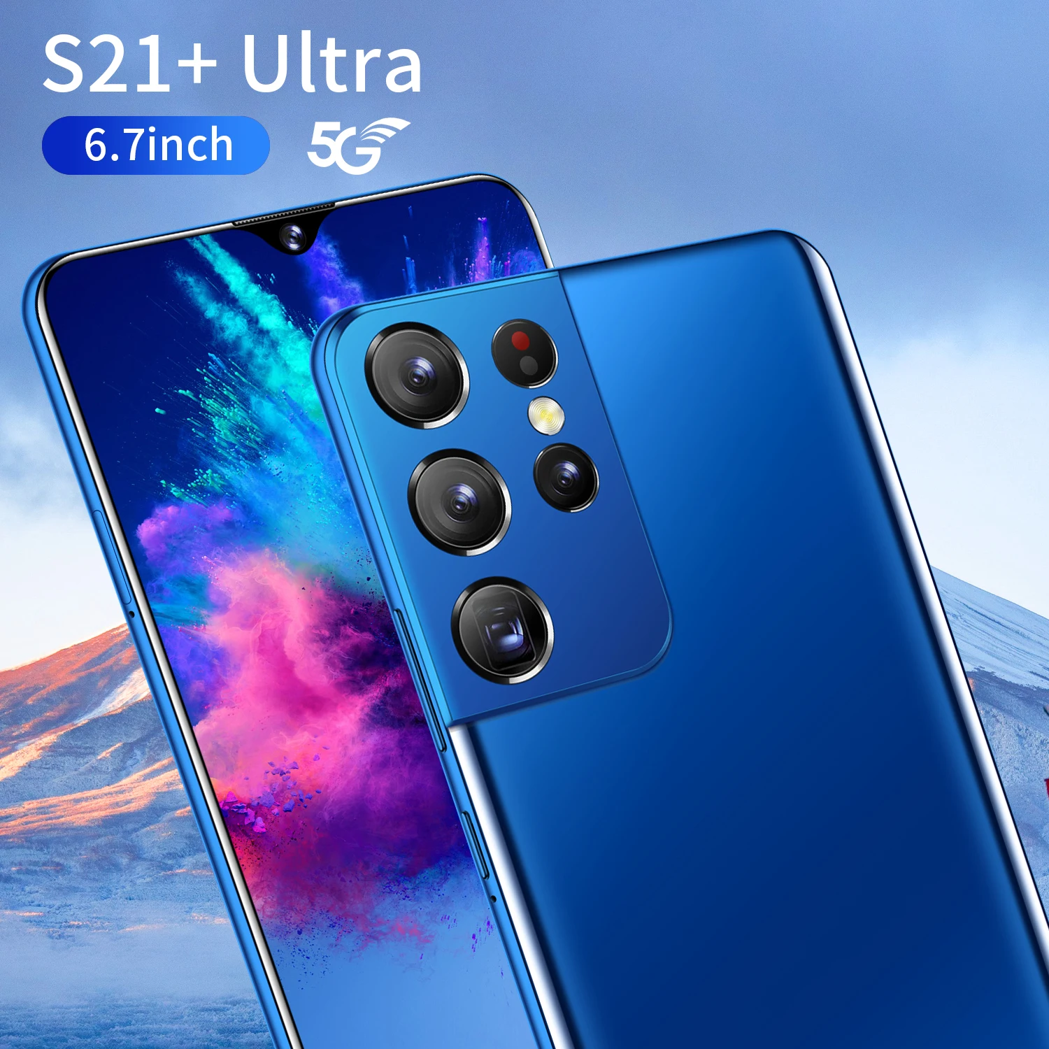 

S21+ Ultra 8GB RAM 256GB ROM 6800mAh Dual SIM+Micro SD Deca Core Smartphones 2021 New 16+32MP 10 Core 6800mAh Cellphone MTK6889