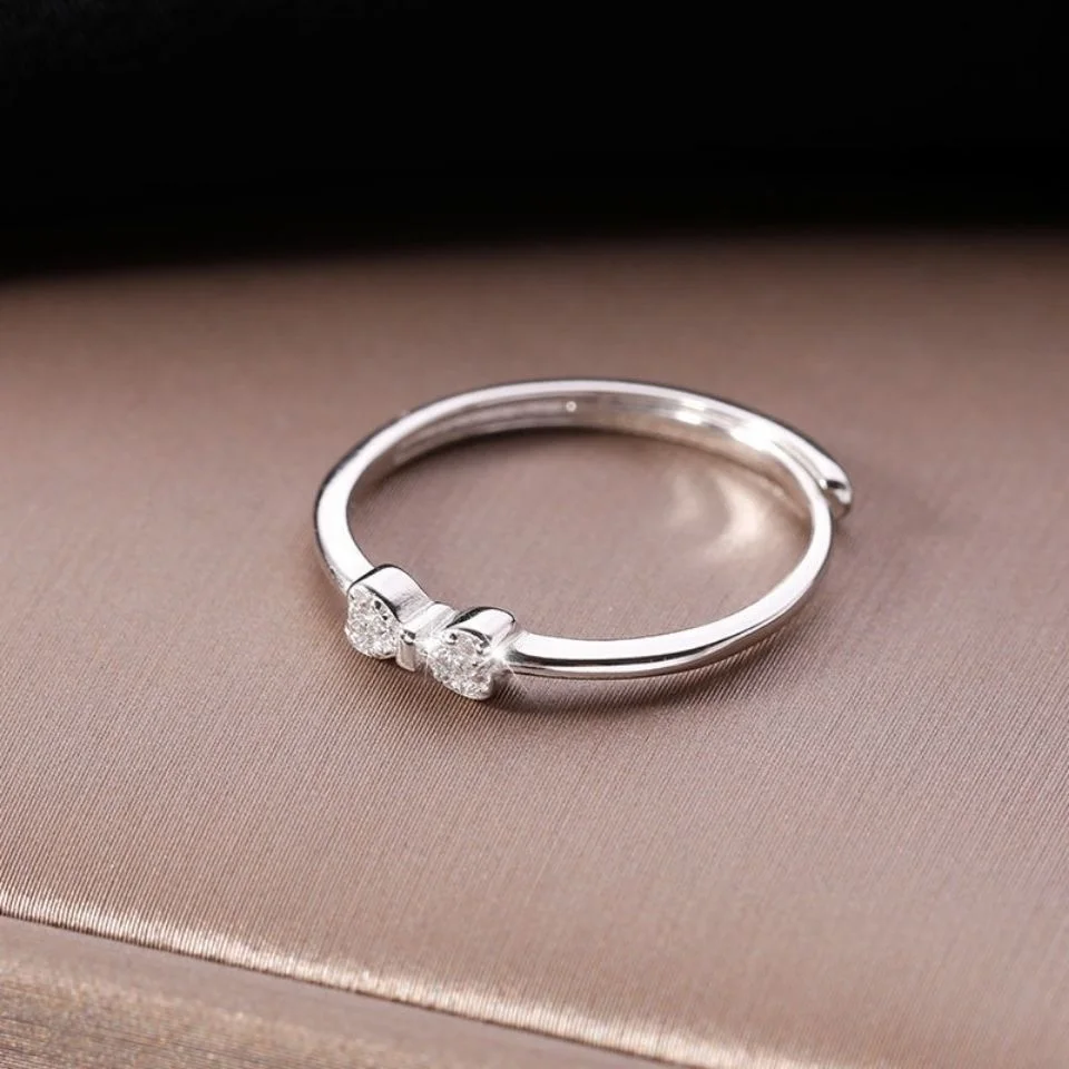 

Bow Ring female ins does not fade fashion personalized index finger minority design adjustable gift for girlfriends and