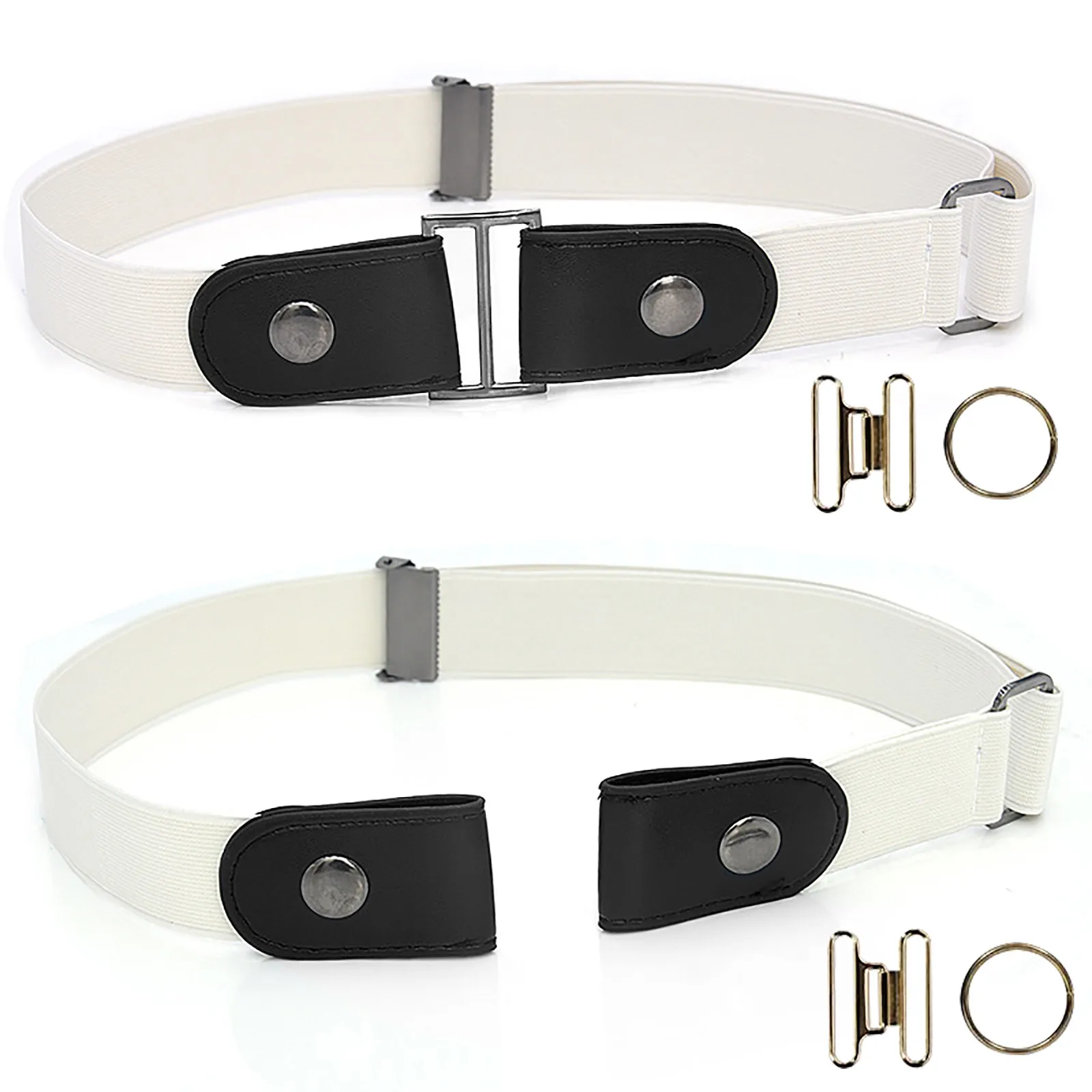 

2021 New Invisible belt 4pcs Elastic Belt Without Buckle Belt for Women Adjustable Elastic Stretch Belt
