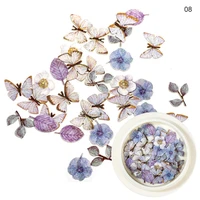 bee butterfly sequins for nails art decoration mixed rose flower leaf diy nail art paillettes jewelry manicure accessory