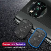 Titanium Alloy Ring Tempered Glass Camera Protector Film For Xiaomi Poco X3 X3Pro X 3 NFC NFS Pro X3NFC Kamera Lens Cover Capa