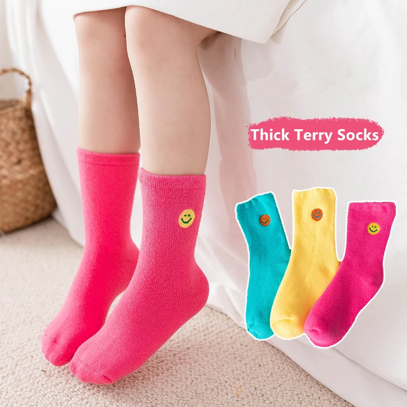 

Носки детские с мультяшной вышивкой, на возраст 1-12 лет, 3 пары/комплект