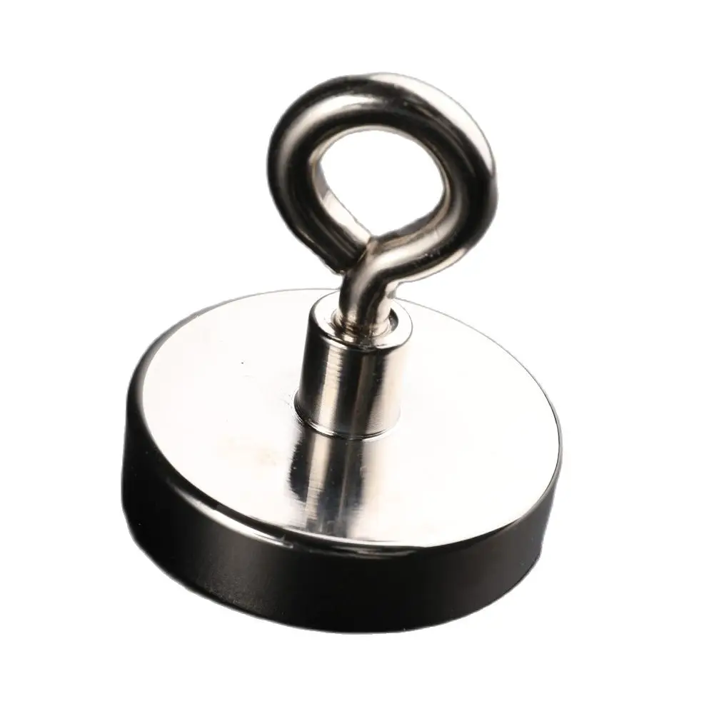 

75mmStrong Powerful Neodymium Magnet Round Salvage Magnet Sea Fishing Holder Pulling Mounting Pot with Ring