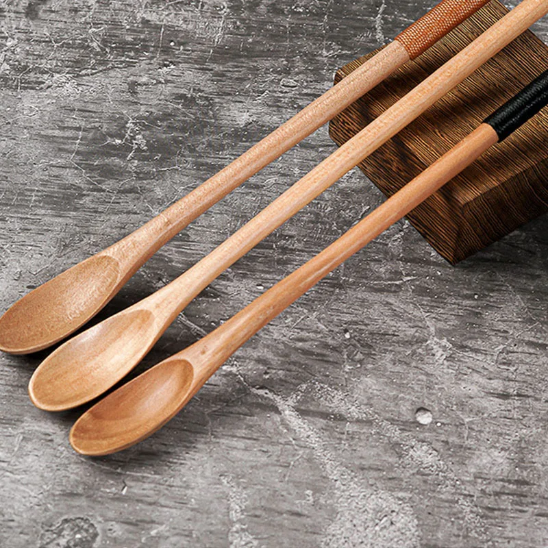 Новые чайные кофейные ложки для помешивания креативная деревянная ложка