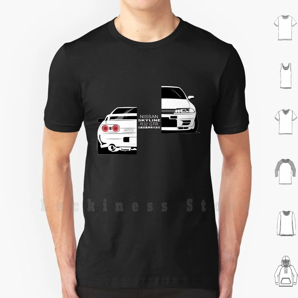 

Футболка Nissan Skyline Gtr R32 мужская с принтом, хлопок, новая крутая футболка с рисунком Nissan Skyline Gtr R32, японские автомобили, Nismo