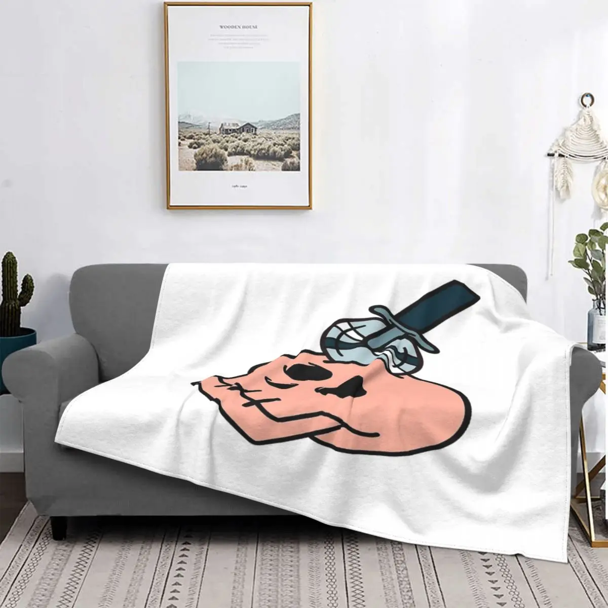 

Death By-Manta con cortador de пицца, colcha a cuadros para cama, colcha Kawaii, 150