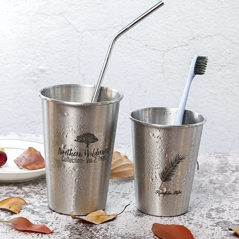 Европейская Питьевая чашка из нержавеющей стали кружка для полоскания рта